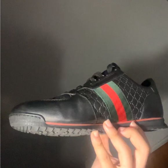 Red, Black, and Green Gucci Shoes - Picture 5 of 7